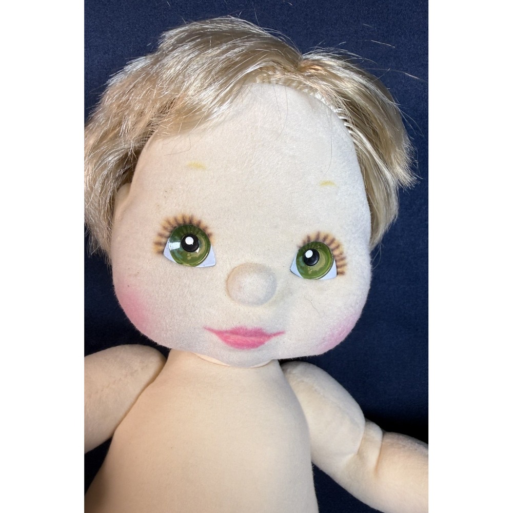 Vintage Mattel My Child Boy Doll Fair Skin Green Eyes 1980s Sweet Face EUC